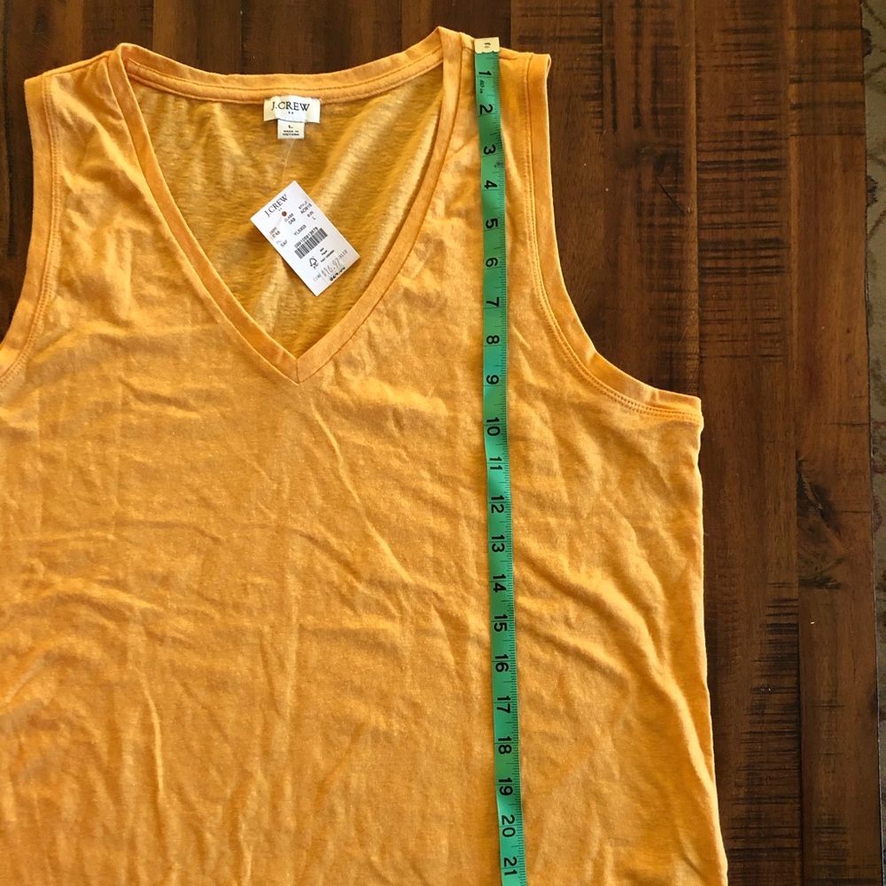 NWT JCREW yellow tank size Large